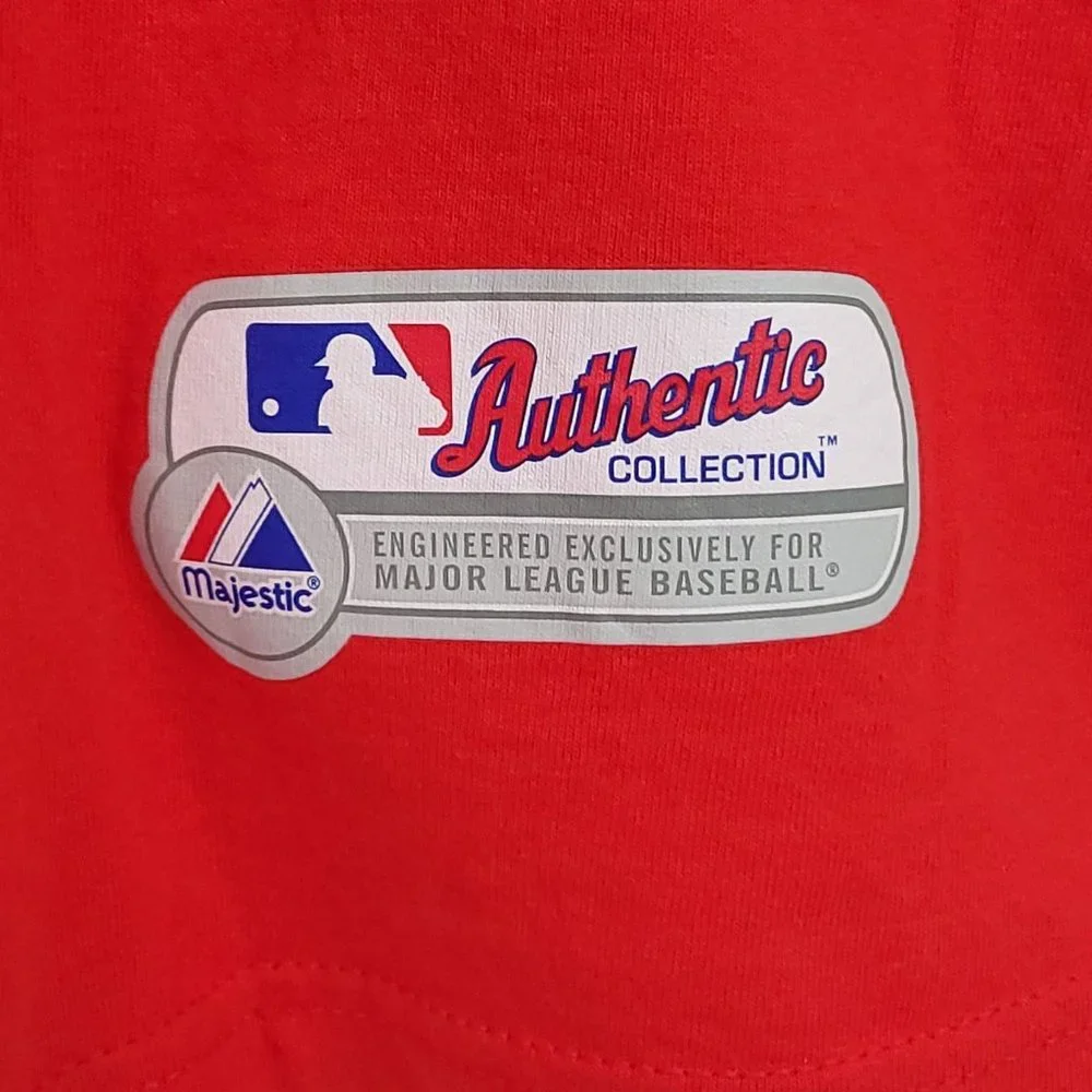 Majestic St Louis Cardinals T Shirt Size 2XL MLB Authentic Collection Red White - Picture 7 of 7